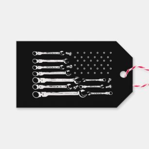 Etiqueta Para Presente Mecânico do carro de bandeira Patriótica Americano
