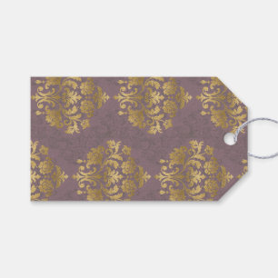 Etiqueta Para Presente Medalhão Dourado Mauve Antigo Vintage