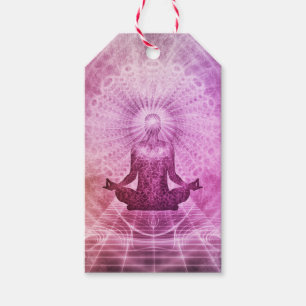 Etiqueta Para Presente Meditação espiritual de Yoga Zen Colorida