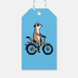 Etiqueta Para Presente Meerkat na bicicleta