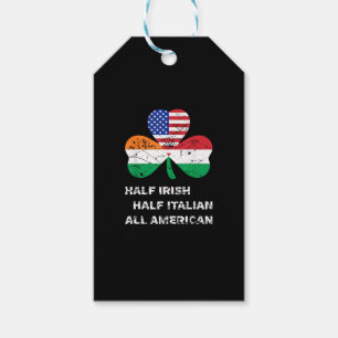 Etiqueta Para Presente Meia-Irlandesa Metade Italiana All American Flag S