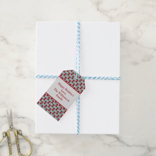 Etiqueta Para Presente Meias de Natal Vermelho Branco Azul Feliz Natal