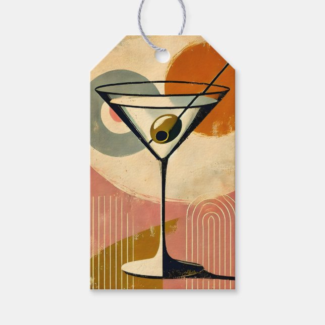 Etiqueta Para Presente Meio século Modern Art Martini (Frente)