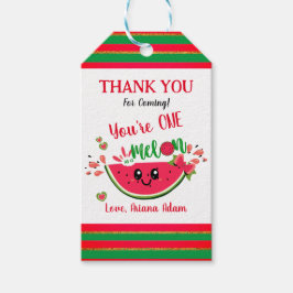 Etiqueta Para Presente Melancia Um em um Melão Primeiro Aniversário Obrig