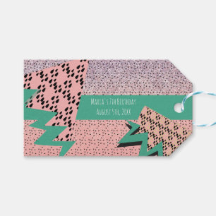 Etiqueta Para Presente Melancias Geométricas Fatia Rosa Aniversário