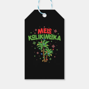 Etiqueta Para Presente Mele Kalikimaka Havaiana Palm-Light
