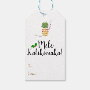 Etiqueta Para Presente Mele Kalikimaka Pineapple Gift Tag