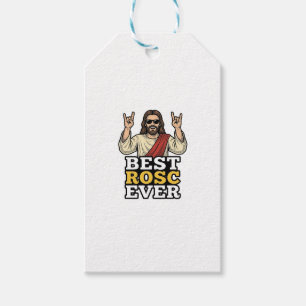 Etiqueta Para Presente Melhor Camisa Religiosa de Mão de Rock Vintage de 