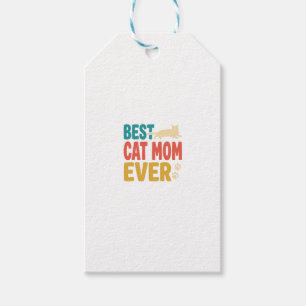 Etiqueta Para Presente Melhor Mãe de Gato de Todos os Tempos Design de Ga