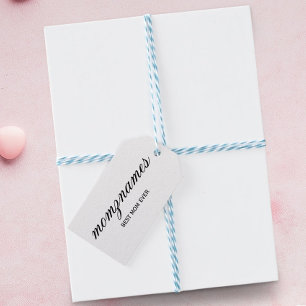 Etiqueta Para Presente Melhor Mãe Personalizada Nome De Caligrafia