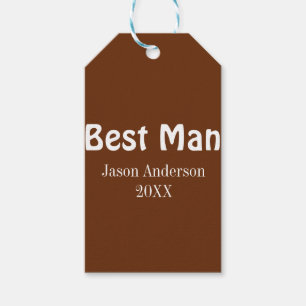 Etiqueta Para Presente melhor nome do homem ano 20xx marrom branco padrin