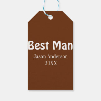 Etiqueta Para Presente melhor nome do homem ano 20xx marrom branco padrin