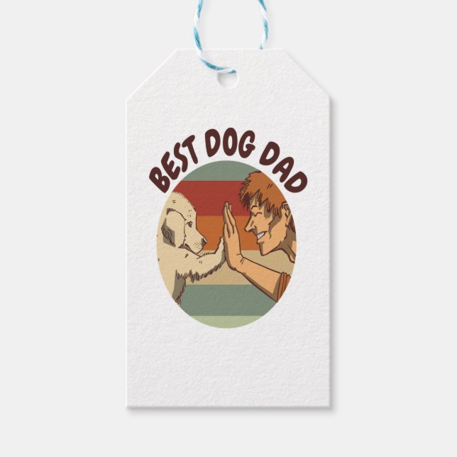 Etiqueta Para Presente Melhor Pai de Cachorro (Frente)