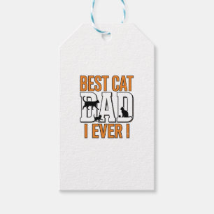 Etiqueta Para Presente Melhor Pai de Gato de Todos os Tempos Camisa Vinta