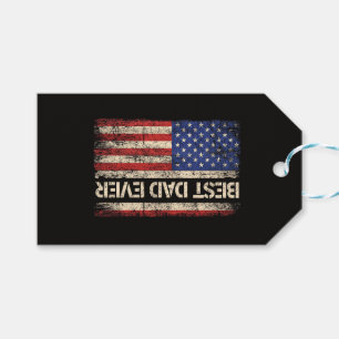 Etiqueta Para Presente Melhor Papai de Todos Presentes da Bandeira Americ
