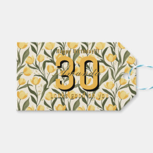 Etiqueta Para Presente Melhor Tema de Tulipa para Aniversário da Filha