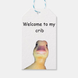 Etiqueta Para Presente Meme de Pato Engraçado – “Bem-vindo ao Meu Quarto”