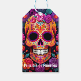 Etiqueta Para Presente 🌹 Memória Vibrante: Um Tributo Día de Muertos 🌹
