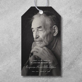 Etiqueta Para Presente Memorial Photo Candle Funeral Keepsasaame