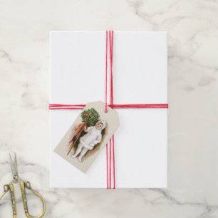 Etiqueta Para Presente Menina Antiga com Árvore de Natal, Ellen Clapsaddl
