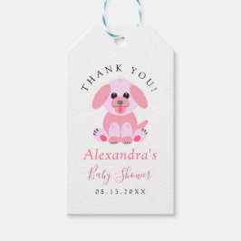 Etiqueta Para Presente Menina Chá Puppy Pink Personalizado