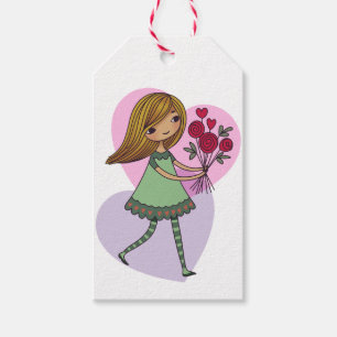 Etiqueta Para Presente Menina Com Flores