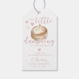 Etiqueta Para Presente Menina Pequena Bolinho Rosa Chuveiro de Bebê Obrig