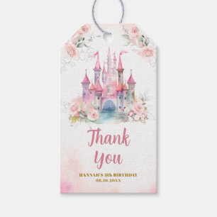 Etiqueta Para Presente Menina Princesa Castelo Real Obrigada 5º Aniversár