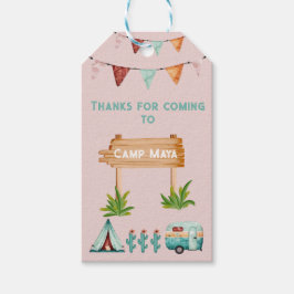 Etiqueta Para Presente Meninas acampando festa de aniversário do sono da