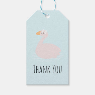 Etiqueta Para Presente Meninas Cisne Fofas Rosa Aniversário Obrigada 