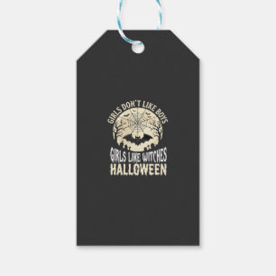 Etiqueta Para Presente Meninas Como Bruxas Design de Morcego de Halloween