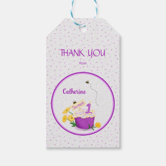 Etiqueta Para Presente Meninas Delicadas Cupcake de Flor Silvestre 1º Ani