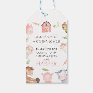 Etiqueta Para Presente Meninas Modernas Aniversário Temático de Fazenda M