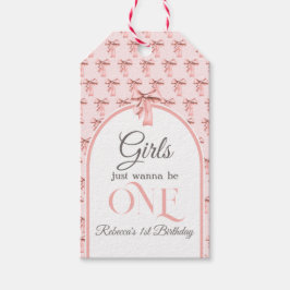 Etiqueta Para Presente Meninas só querem ser um Arco rosa primeiro aniver