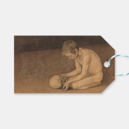Etiqueta Para Presente Menino com Caveira (por Magnus Enckell)