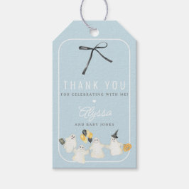 Etiqueta Para Presente Menino Fantasma de Halloween e Convite de Chuvavei