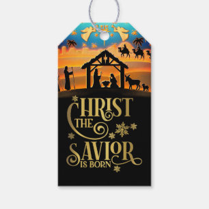 Etiqueta Para Presente "Menino Jesus no Presépio de Natal"