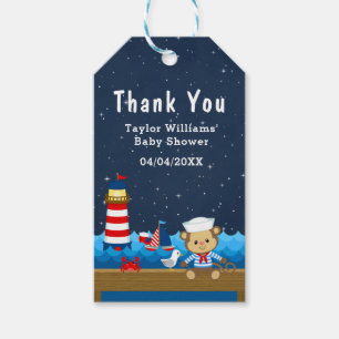 Etiqueta Para Presente Menino Náutico Macaco Chaveiro de Bebê Shower Agra