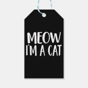 Etiqueta Para Presente Meow, sou um gato - Halloween