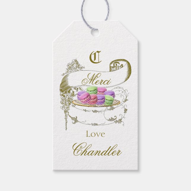 Etiqueta Para Presente Merci French Inspirou, Obrigado (Frente)