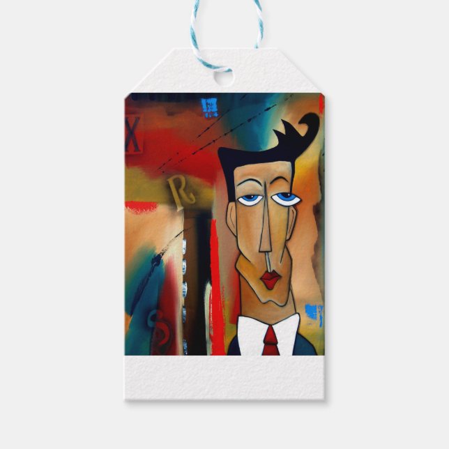 Etiqueta Para Presente merger-abstrato art (Frente)