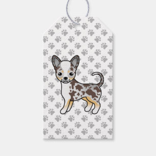 Etiqueta Para Presente Merle Suave Casaco Chihuahua Cachorro e patas