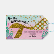 Mermaid Obrigado Tag