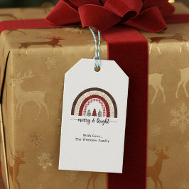 Etiqueta Para Presente Merry and Bright Christmas – Festive Holiday