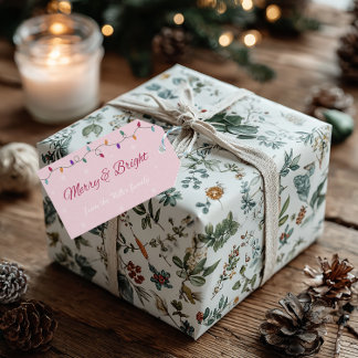 Etiqueta Para Presente Merry & Bright | Stylish Holiday Gift Tag