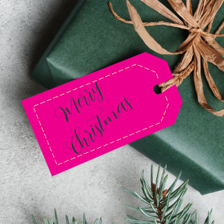 Etiqueta Para Presente Merry Christmas Gifts Custom Name Minimalist