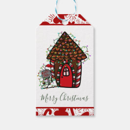Etiqueta Para Presente Merry Christmas gingerbread House Favor Bag
