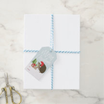 Merry Christmas Hedgehog Gift Tag