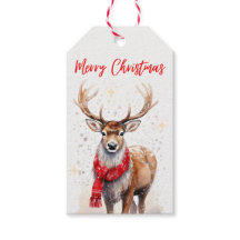 Merry Christmas Reindeer Gift Tag