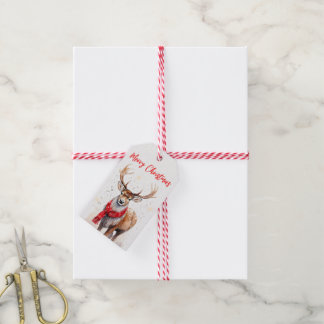 Etiqueta Para Presente Merry Christmas Reindeer Gift Tag